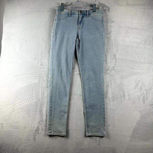 & Denim Women's Skinny Ankle Jeans Regular Waist Mid Rise Blue Size 26 - Picture 1 of 9